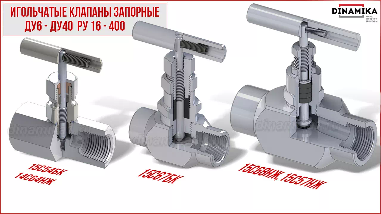 Резьбовые клапаны игольчатые муфтовые в Керчи